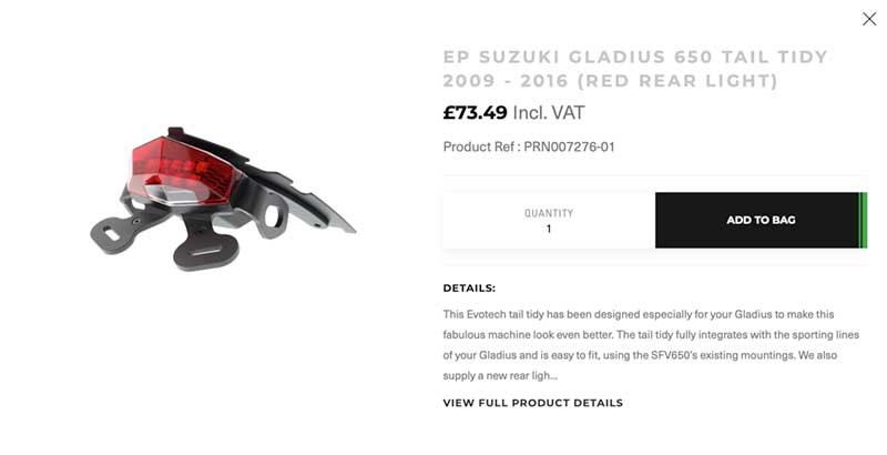 gladius evotech tail tidy
