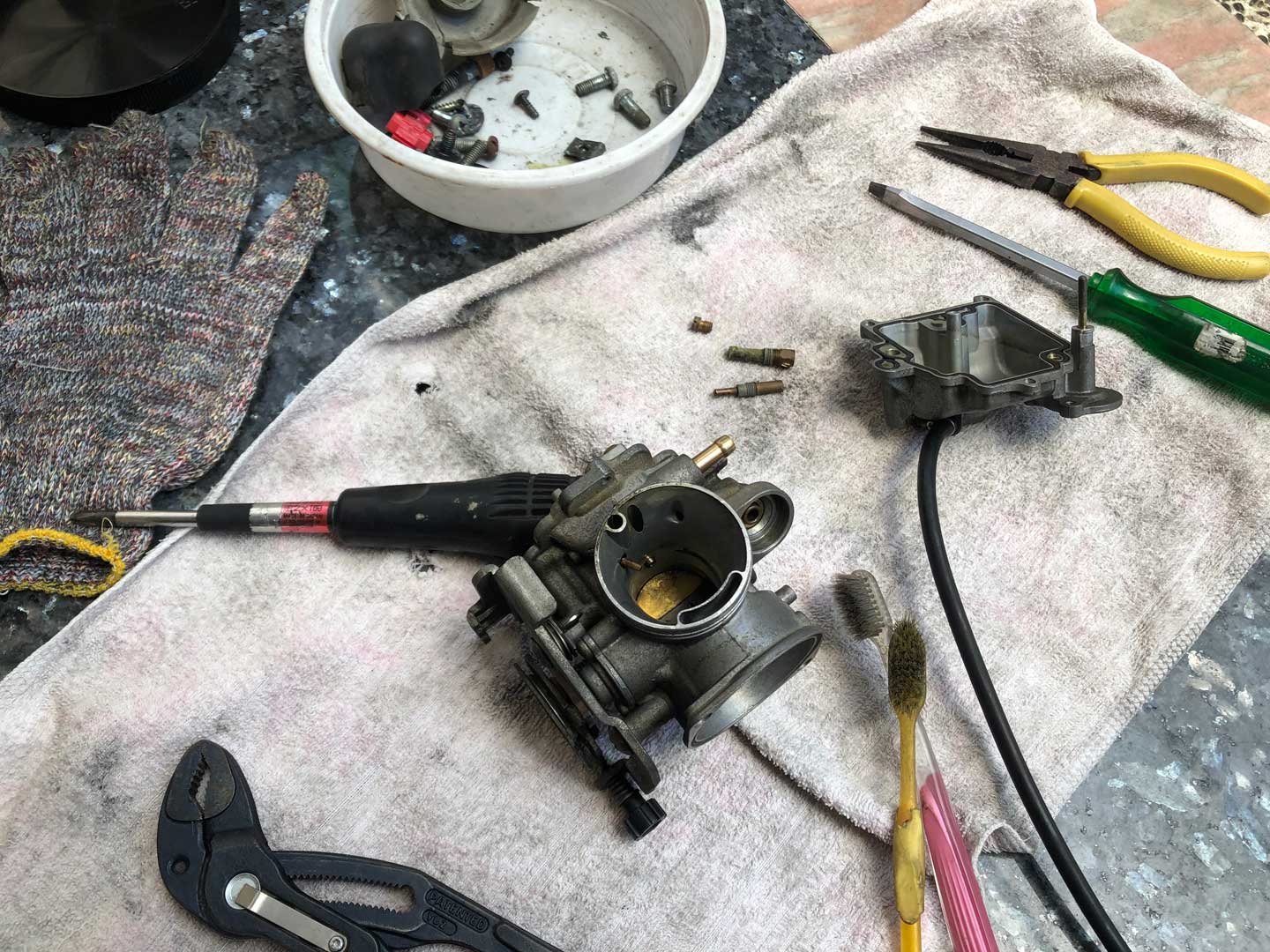 SM250 化油器髒污